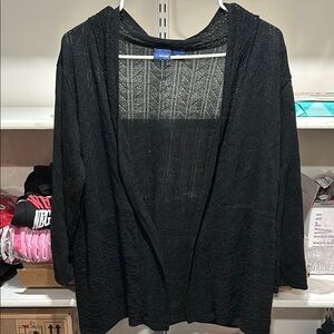 Black Lightweight Shawl Collar Cardigan
